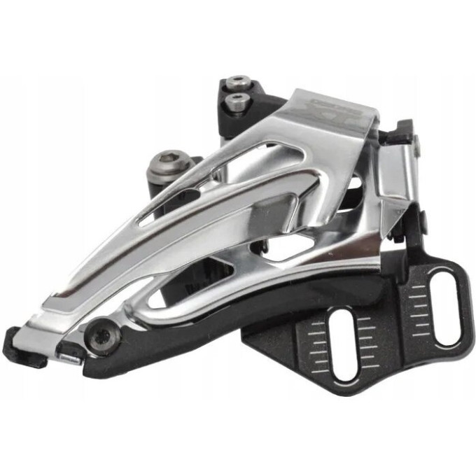 Переключатель передний SHIMANO DEORE, M618-H, для 2x10, верхний хомут (34,9 с адаптером 28,6/31,8), верхняя тяга, черный IFDM618HTX6